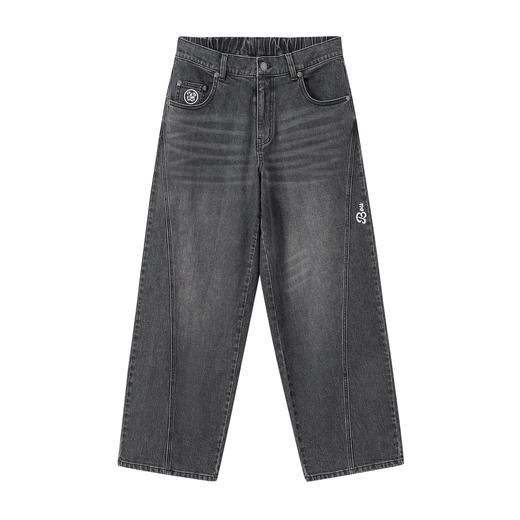 ONIARAI/鬼洗25秋冬棒达摩樱花弯线廓形分割牛仔长裤男式 25N4409 商品图4