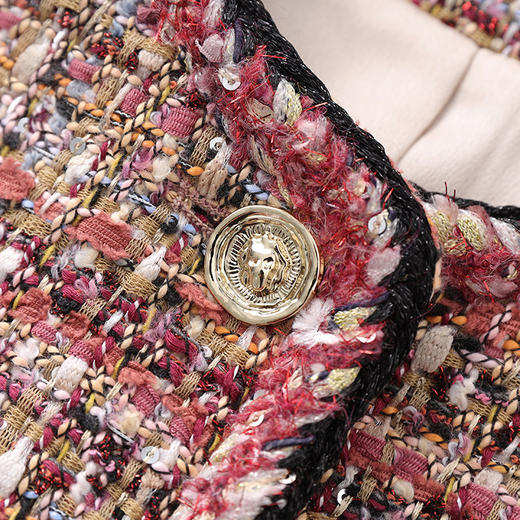 「高货wl」全新升级【铂金会员395/天猫529/差价134】(04437)洛诗琳法式名媛小香风外套2025秋冬编织粗花呢短款外套 商品图3