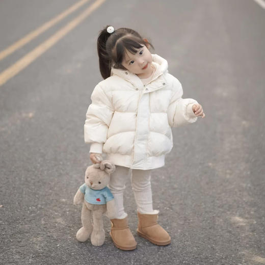 SACHA 羊皮毛一体儿童雪地靴时尚百搭加绒加厚保暖防滑靴子 商品图0