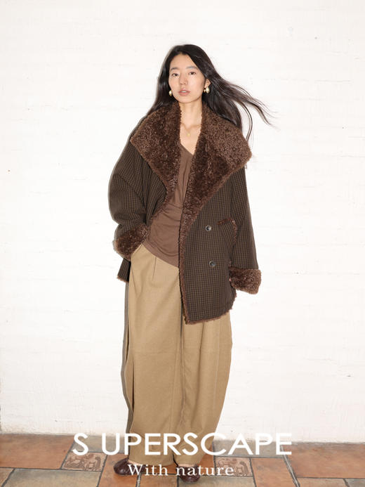 下架 素舶 天丝桑蚕丝混纺亲肤抗皱打底不对称荷叶领针织上衣长袖T恤 商品图3