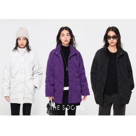 THESOONG"立体廓形"轻暖三合一珩绣防泼水廓形棉服外套HLWT7550