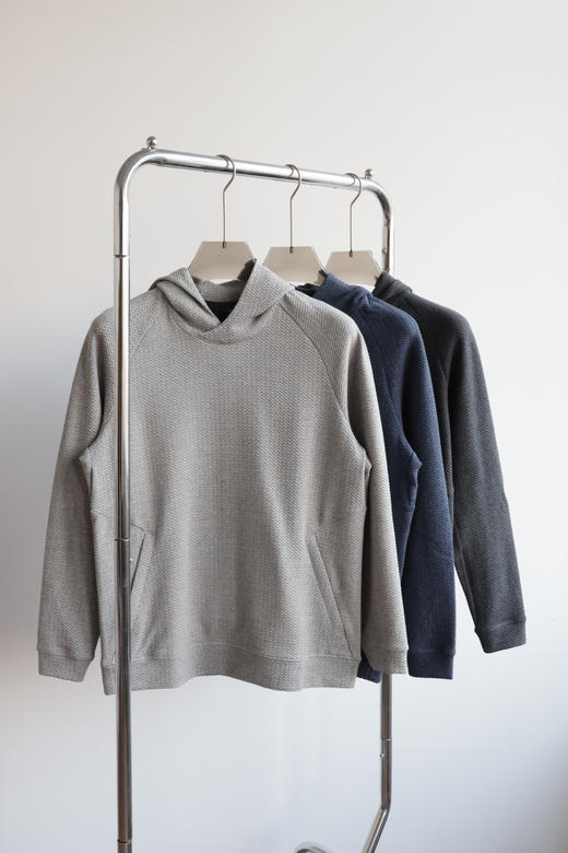 元厰剪标 1U1U Te*tured双面针织连帽卫衣 WY937 商品图3