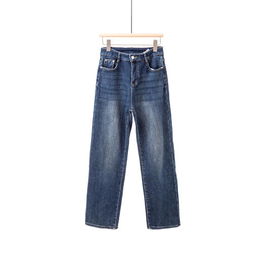 四面弹加绒窄版直筒裤 商品图1