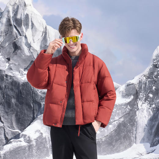 半身缘男装 冬季时尚保暖百搭防风短款显高羽绒服254312U01710137 商品图0