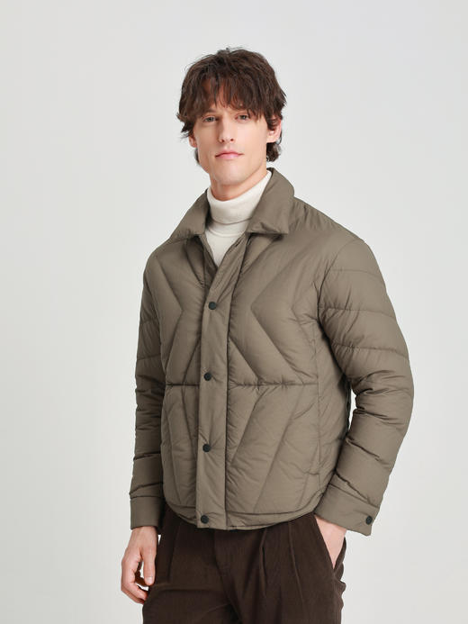 callisto黑色衬衫款鹅绒羽绒服 商品图8