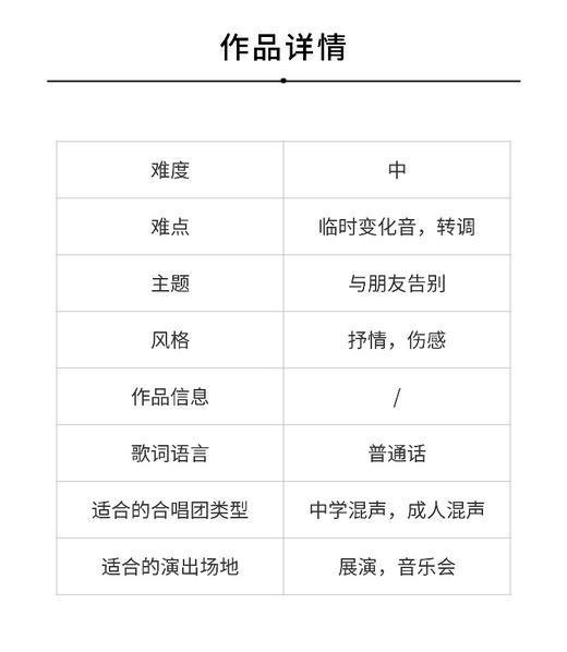 送别（施嘉俊曲） 混声四部和钢琴  正版合唱乐谱「本作品已支持自助发谱 首次下单请注册会员 详询客服」 商品图2
