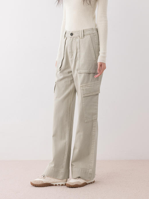 COCO ZONE"追风者“美式宽松口袋设计工装裤显瘦百搭直筒裤24C10318 商品图4