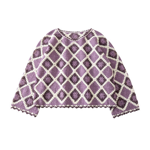 苏苏姐家菱格拼花套装手工diy钩针编织上衣自制包包毛线团材料包 商品图4