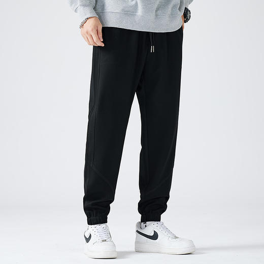 【加绒保暖】罗蒙秋冬款男士休闲裤束脚设计直筒显瘦腰部抽绳宽松百搭时尚长裤卫裤 商品图5