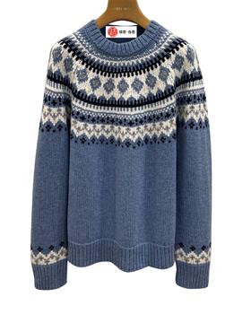 女款费尔岛羊毛针织毛衣la017