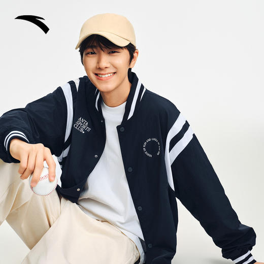 安踏【林孝埈同款】美式棒球服夹克男装运动服外套上衣152538604 商品图3