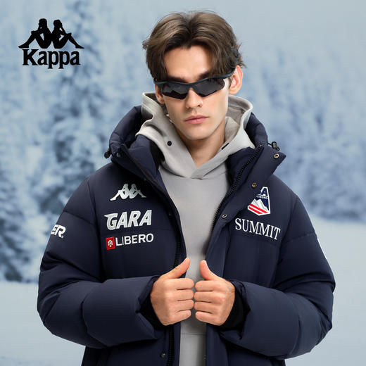 Kappa 冬季户外长款加厚鹅绒羽绒服 防泼水防风K0FY2YY42 商品图1