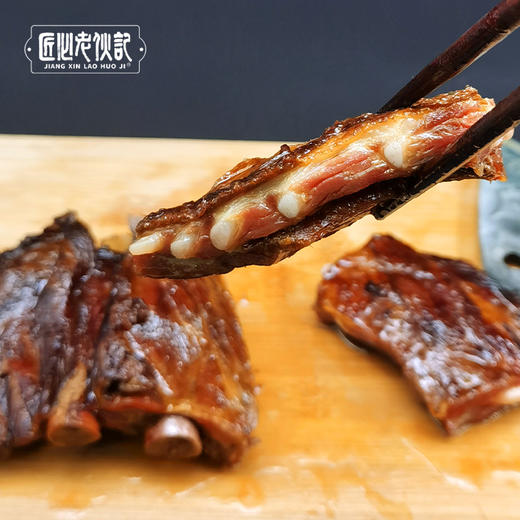 【非遗腊排骨】老伙记非遗美食正宗四川腊味 传统手工柏树枝熏腊香排骨 精选猪肋排 无大骨腊味 商品图2