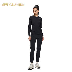 安踏冠军全天候系列丨女子防泼水运动长裤加绒直筒裤子162440502