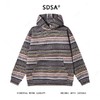 WY1256SDSA男士秋冬新款痞帅男装韩版撞色趣味条连帽卫衣宽松套头上衣 商品缩略图1