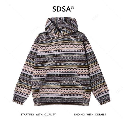 WY1256SDSA男士秋冬新款痞帅男装韩版撞色趣味条连帽卫衣宽松套头上衣 商品图1