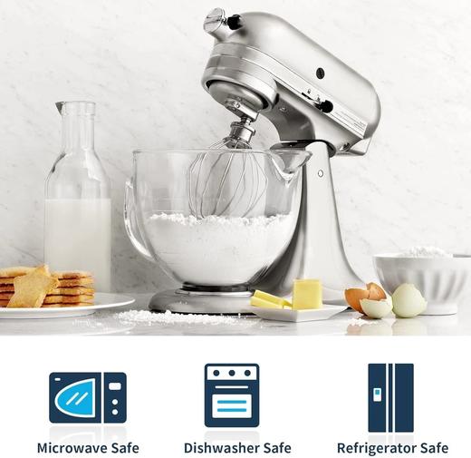 【脸盆这么大】超大号 出品品质 玻璃倾斜头立式搅拌碗 沙拉碗 3L 商品图4