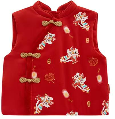 拉比i5童衣类-4唐装马夹LYDC102306 商品图0