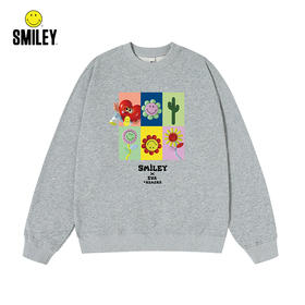 Smiley home 新款春秋情侣装韩版长袖T恤宽松圆领太阳花卫衣【该商品不支持用券】