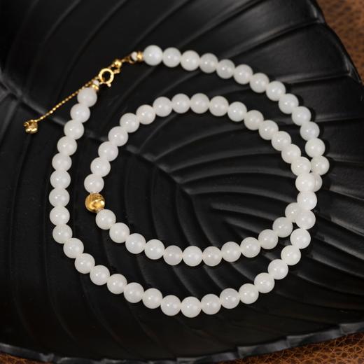 菜菜家白月光和田玉项链|新疆且末特级白+猫眼金珠，油润细腻 商品图9