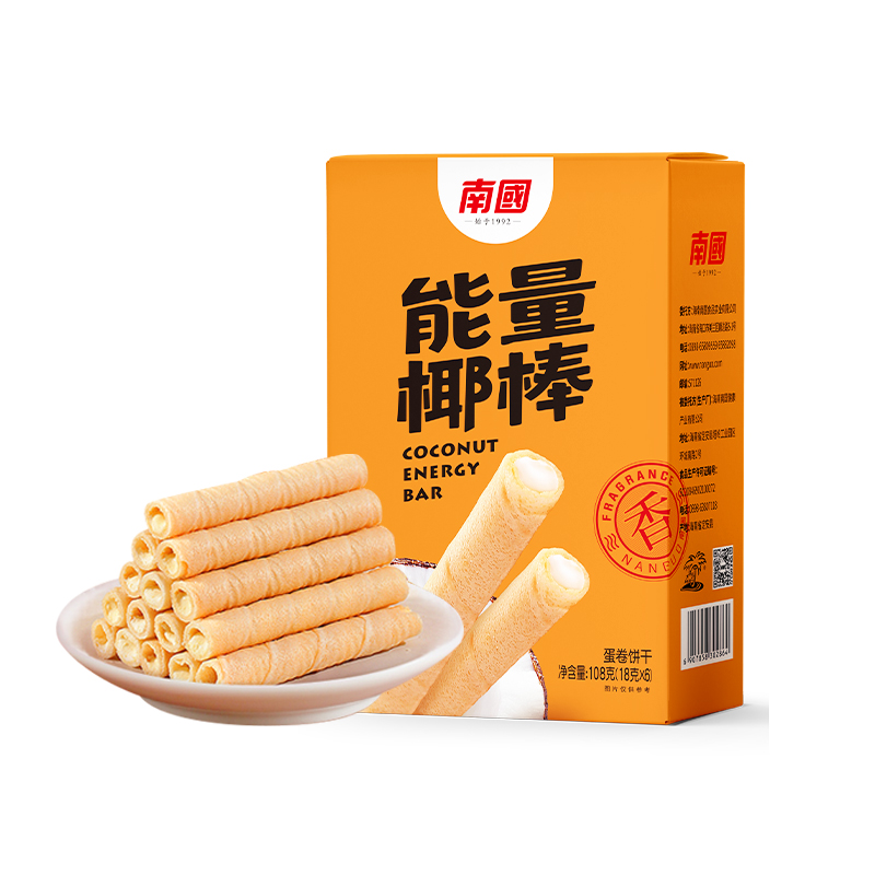 【能量椰棒】南国椰子能量棒 216g/盒