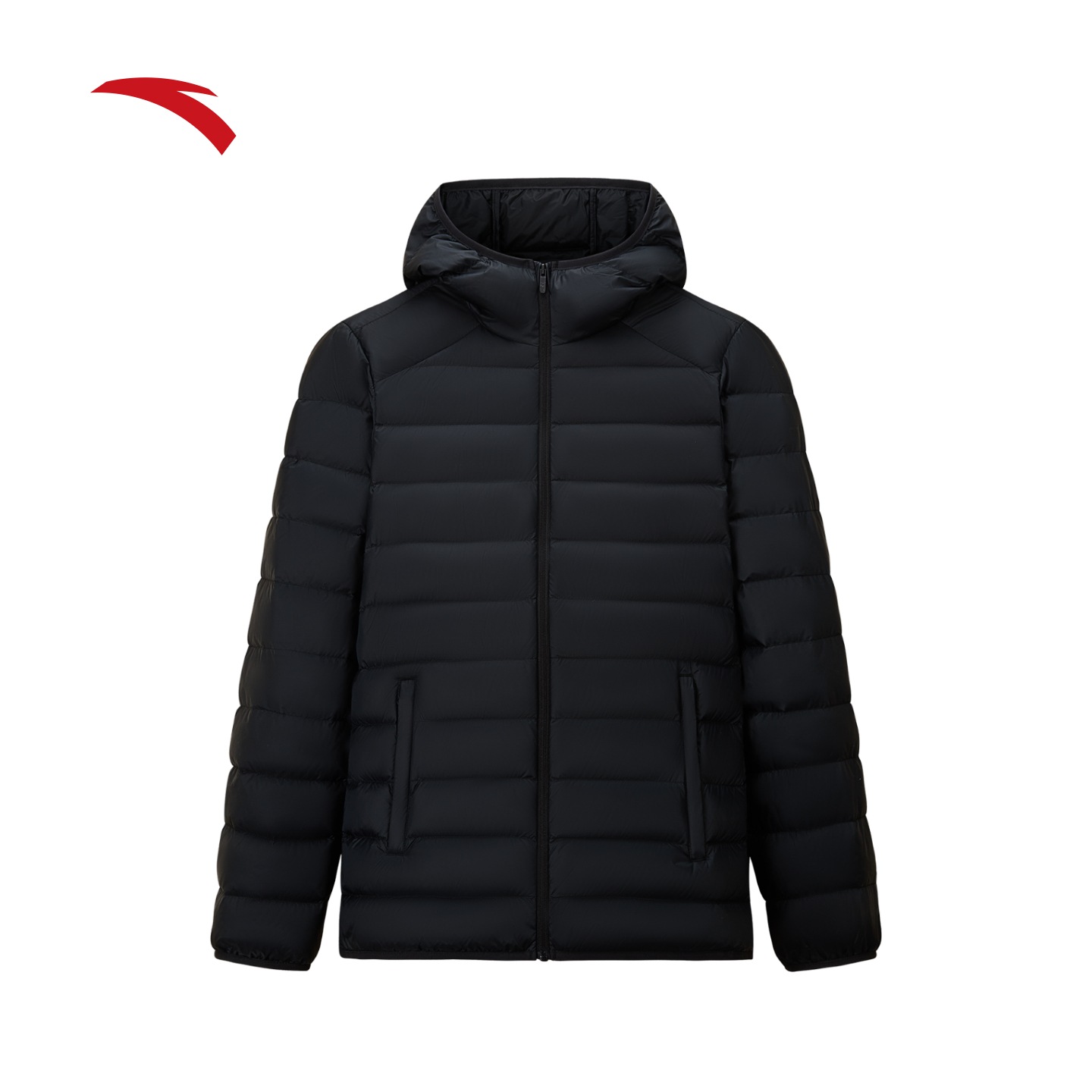 安踏防泼水轻薄排骨羽绒服女士冬季新款连帽内胆衣外套162547901