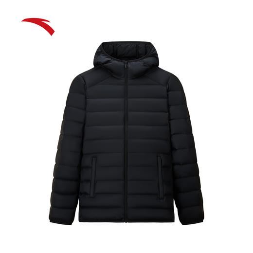 安踏防泼水轻薄排骨羽绒服女士冬季新款连帽内胆衣外套162547901 商品图0