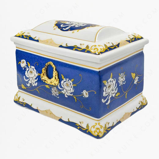 【艺德春】钢化瓷高档寿盒岁月宁静景德镇瓷骨灰盒 商品图1