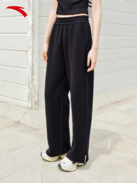 【299任选2件】安踏长裤女2025秋季新款运动宽松阔腿裤162537309