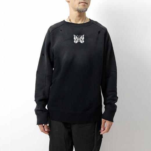 Needles Deconstructed Sweat Shirt 酵素水洗破坏加工蝴蝶卫衣 商品图2
