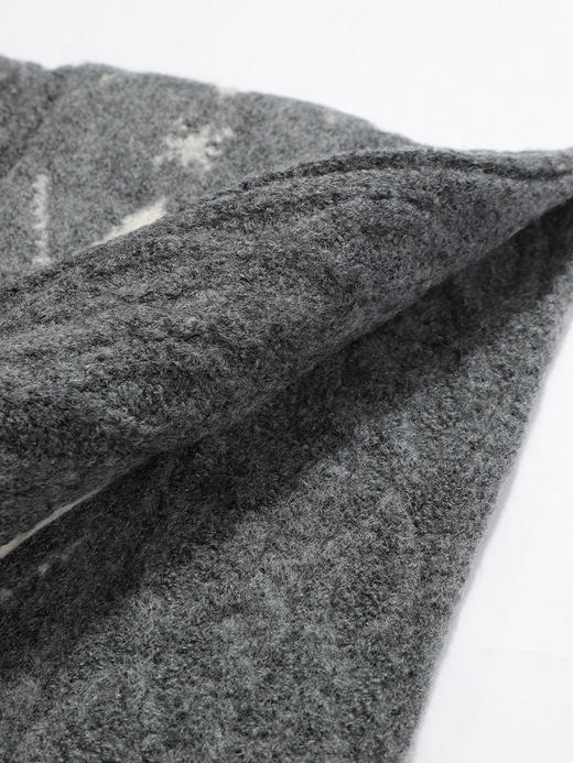 韩系 ins 风菱形格纹针织绳结菱形女围巾-纪念日百货门店同款166595382 商品图3