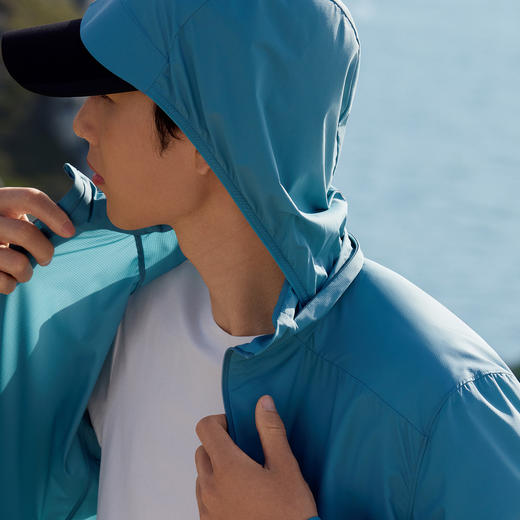 【L断码】安踏冠军户外男徒步防泼水运动上衣梭织薄外套152520616【无货退款】 商品图3