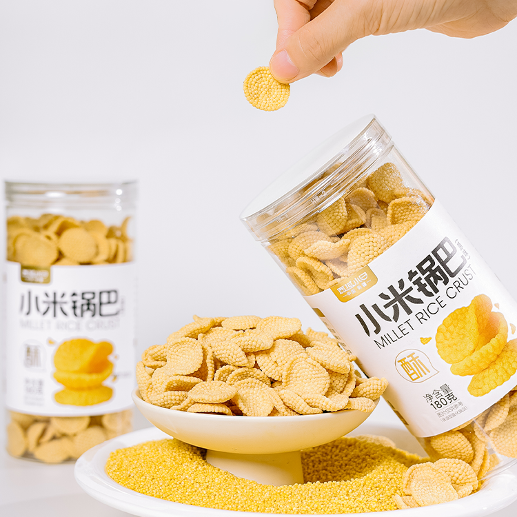 【新疆帮扶】西域小白丨小米锅巴（原味） 180g*2罐