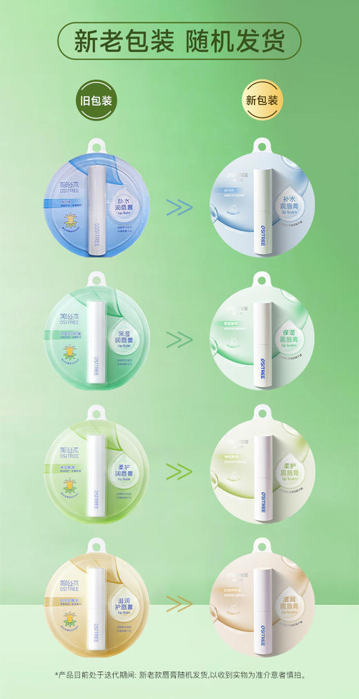 柳丝木润唇膏保湿滋润柔护补水口红打底男女唇部护理学生（新老款随机发货） 商品图1