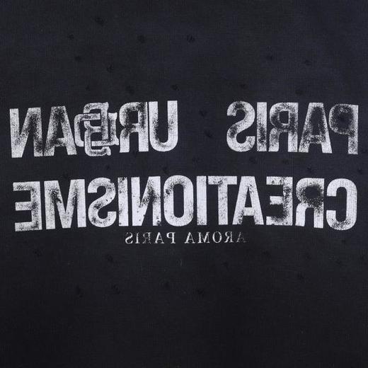 87818SDSA秋冬新款痞帅男装美式复古渐变印花字母圆领上衣磨破设计百搭 商品图3