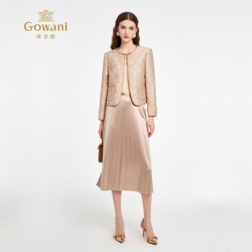 乔万尼2025新品山茶花提花小香风短款优雅小外套ED3B295 商品图3