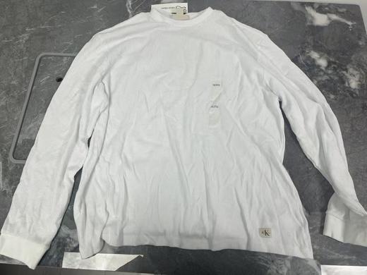 瑕疵Calvin Klein Jeans/CK 男士春秋款经典版华夫格休闲圆领长袖T恤 商品图0