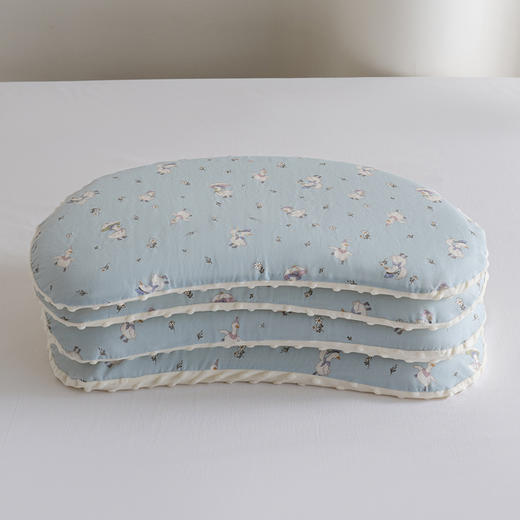 自然醒绒豆豆A类母婴级全棉月牙硅胶儿童枕学生枕芯XK 商品图6