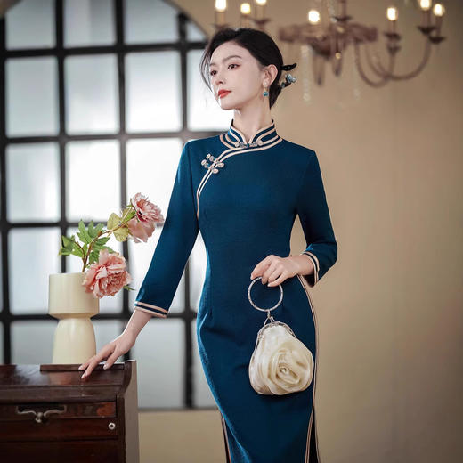 妈妈修身年轻款，改良优雅旗袍GX-81113 商品图1