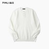 PINLI品立2025秋季新款男条纹提花毛衣打底圆领扣子门襟针织衫潮GD253110079 商品缩略图3