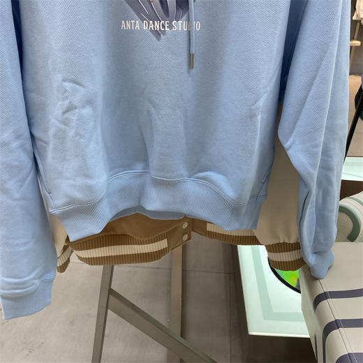 安踏宽松套头衫女运动上衣2024冬新款青春潮流连帽卫衣162448732S 商品图4