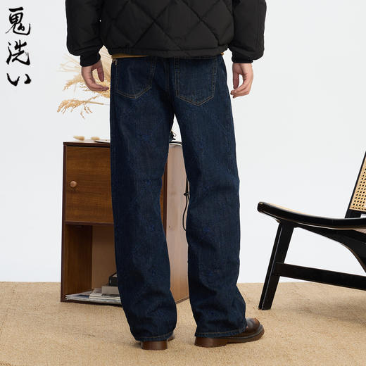 ONIARAI/鬼洗25秋冬泥棒蓝敦煌满绣复古宽松牛仔裤男式 25N4410 商品图2
