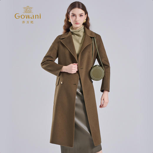 【羊绒】乔万尼羊毛羊绒大衣女新款收腰高级感风衣领ET4A930 商品图2