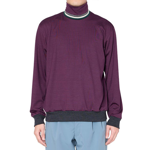 kolor Cut&sew 高领拼接混纺毛衣 商品图1