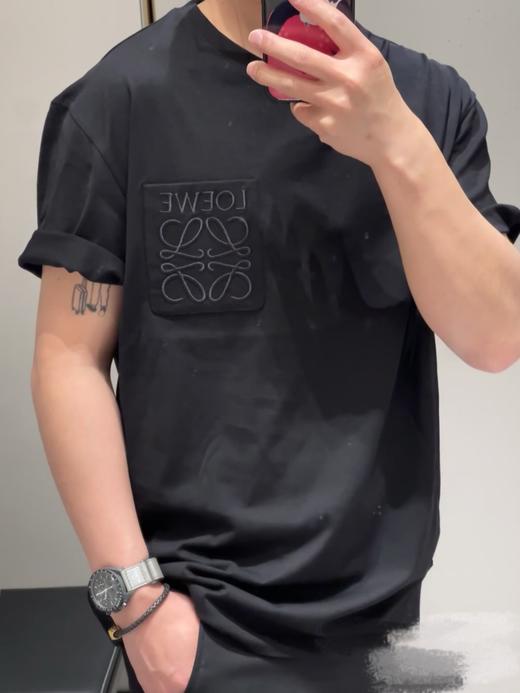 中性款口袋logo短袖T恤he014 商品图4