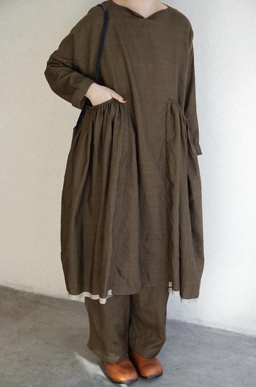 AODRESS 羊毛蓬蓬娃娃衫裙(neck cut side gather dress) 商品图0