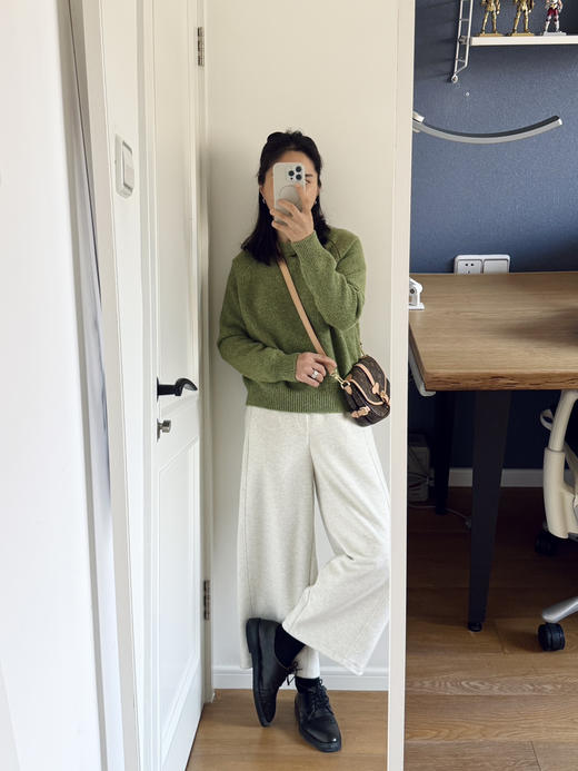 25秋冬--时髦廓形腿型救星！醋酸羊毛九分毛呢裤。自留闭眼入！ 商品图6