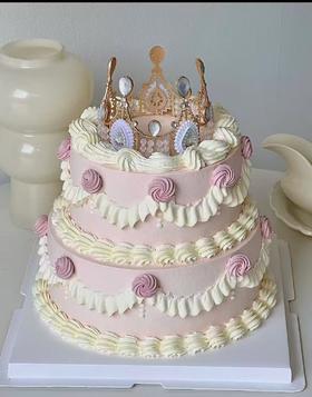 女神皇冠双层蛋糕1