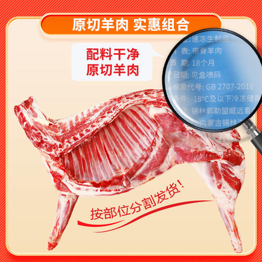 【12.17直播专享价】【肉质紧实】羔羊部落 羊肉礼盒 5kg/盒（羊前腿1kg+羊后腿1kg+羊排1kg+羊蝎子1kg+羊小腿1kg） 肥瘦相间鲜蜜多汁 商品图3