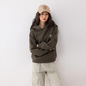 COCO ZONE ”英伦学院“ 100棉设计感连帽卫衣CC2C2283